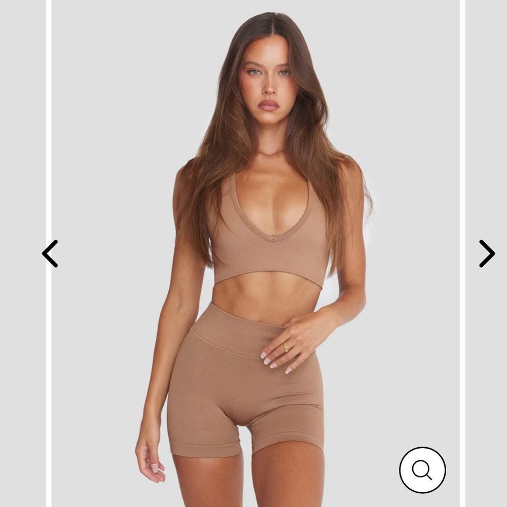 Crop Shop Boutique Nyla Crop & Short Small Color Caramel